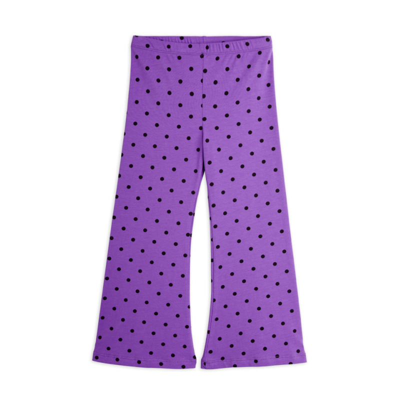 mini rodini polka dot flared trousers purple