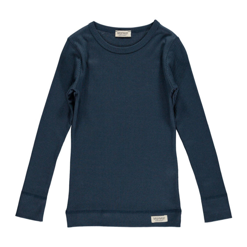 marmar copenhagen plain long sleeve tee blue