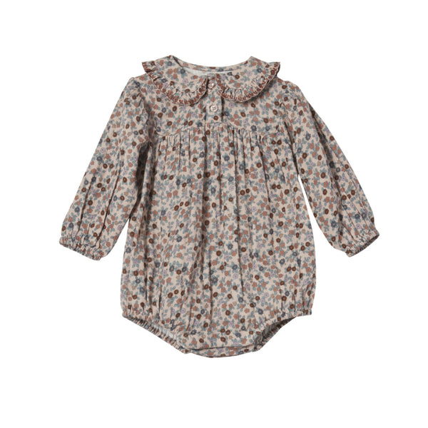 bonheur du jour takara baby romper rose/terracotta