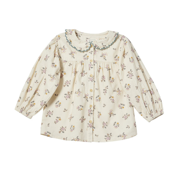 bonheur du jour lais baby blouse ecru/sage