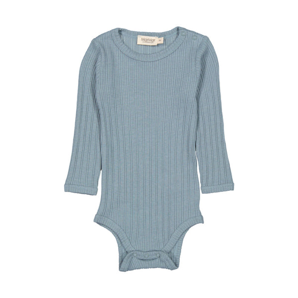 marmar copenhagen benedicte long sleeve baby body blue dove