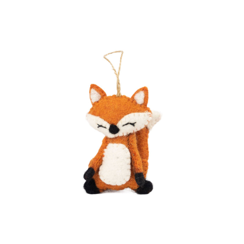 felt holiday ornament fox