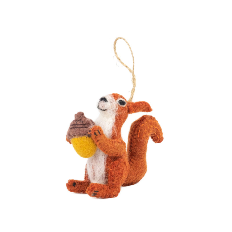 felt holiday ornament squirrel