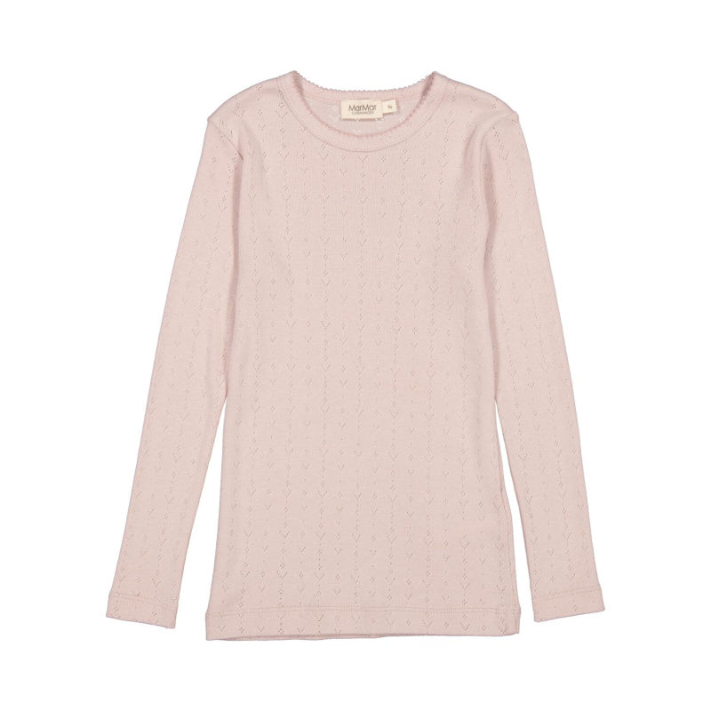 marmar copenhagen tamra pointelle tee faded rose