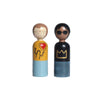 haring & basquiat peg doll set