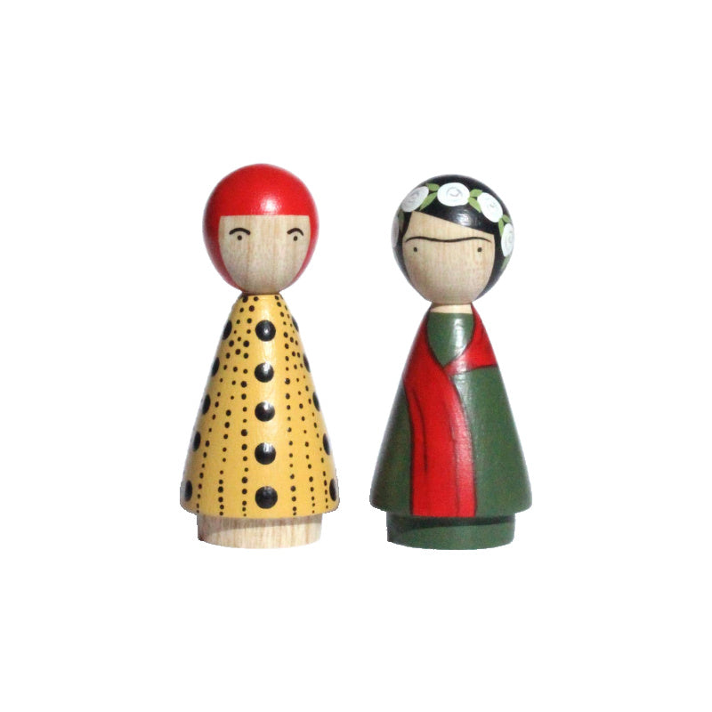 kusama & kahlo peg doll set