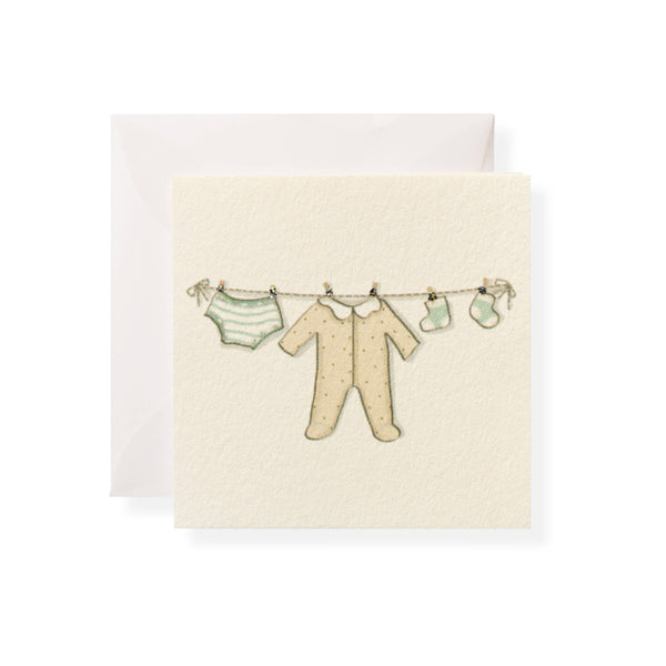 clothesline baby card