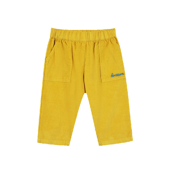 bonton darius baby corduroy trousers yellow