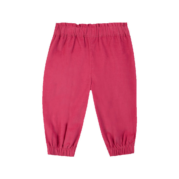 bonton biscotte corduroy baby pants pink