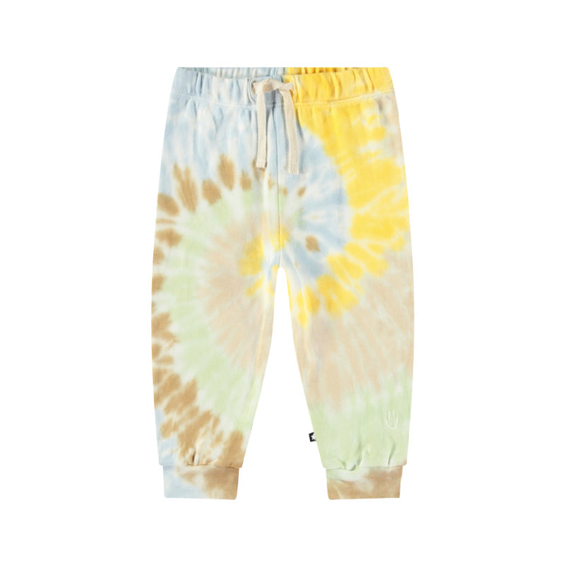 molo simeon baby pants tie dye swirl