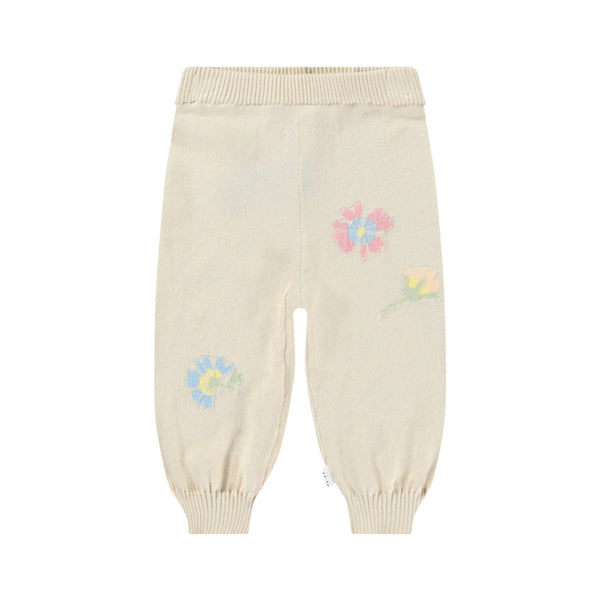 molo sol knit baby pants pastel flora