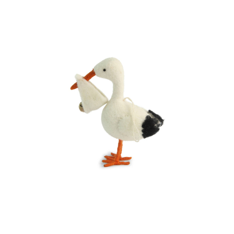 gry & sif stork ornament