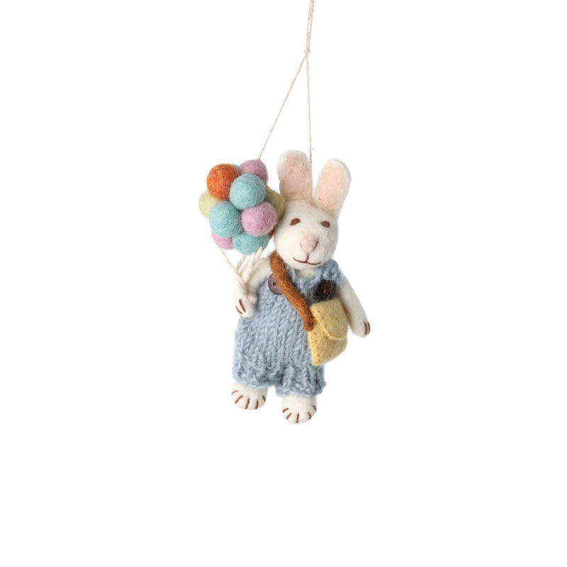 gry & sif bunnywith balloons ornament