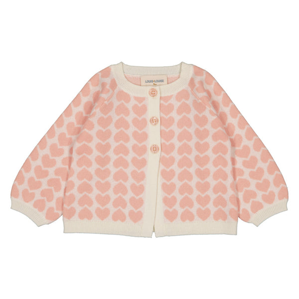 louis louise gulsah baby cardigan cream/pink