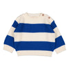 louis louise everest baby sweater blue/cream