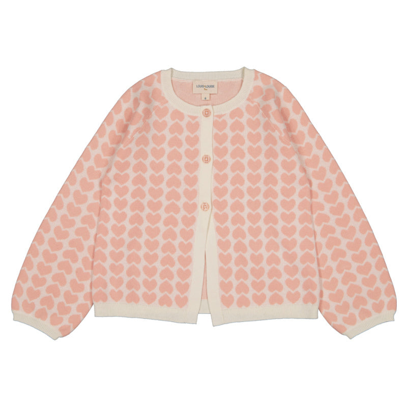 louis louise gulsah cardigan cream/pink