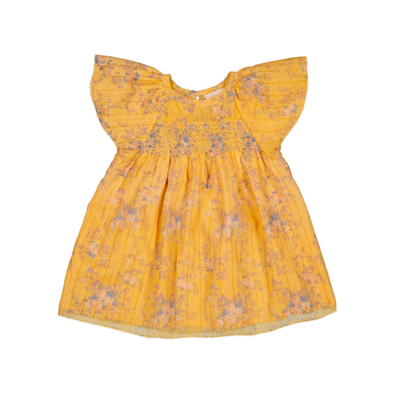 louis louise donna baby dress yellow bouquet