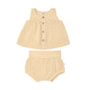 1+ in the family baby blouse + bloomer set peach