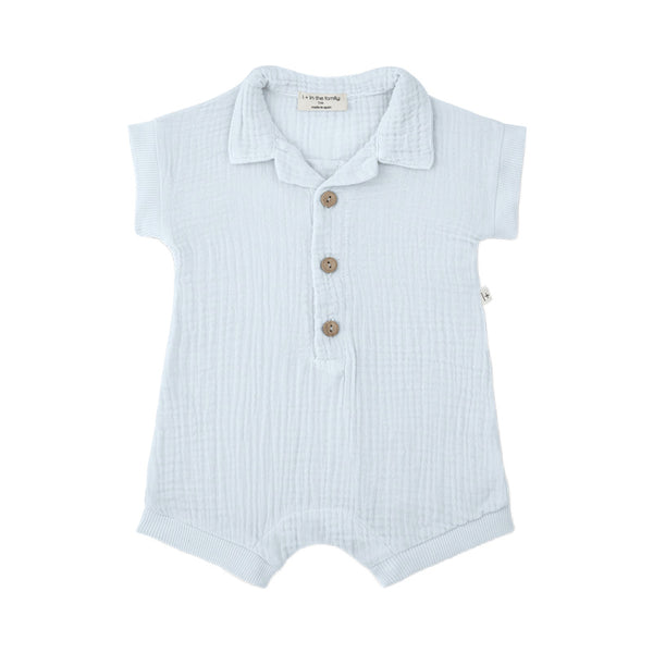 1+ in the family vittorio baby jumpsuit misty blue