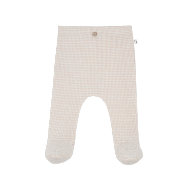 1+ in the family ros baby footed leggings nude stripe