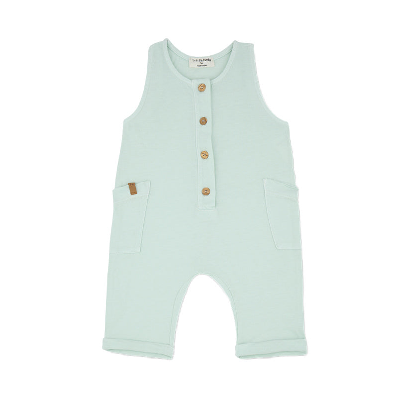 1+ in the family dana baby jumpsuit subtle green