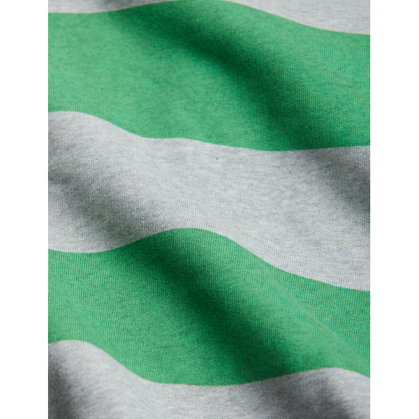 Mini Rodini logo-patch striped cotton hoodie - Green
