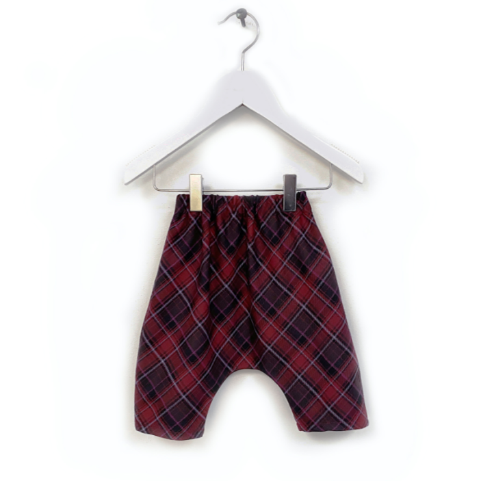 treehouse piri mini baby trousers red checks