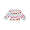 bonton heart baby cardigan cream