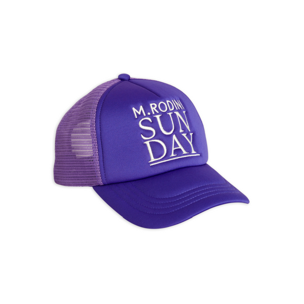 mini rodini sunday emb trucker cap purple