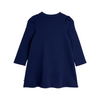 mini rodini bow application sweatdress blue