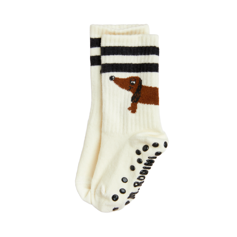 mini rodini dog anti-slip socks offwhite