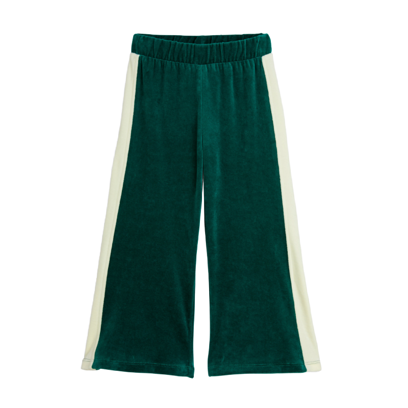 mini rodini sailor velour sweatpants green