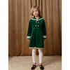 mini rodini sailor velour ls dress green