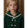 mini rodini sailor velour ls dress green