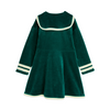 mini rodini sailor velour ls dress green