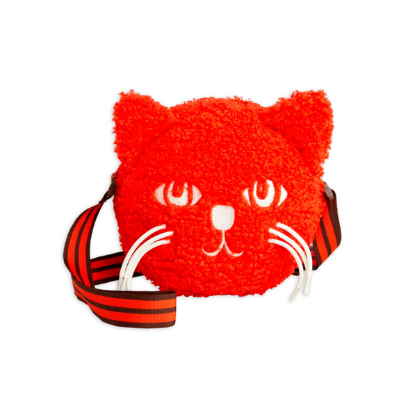 mini rodini cat fuzzy mini bag red