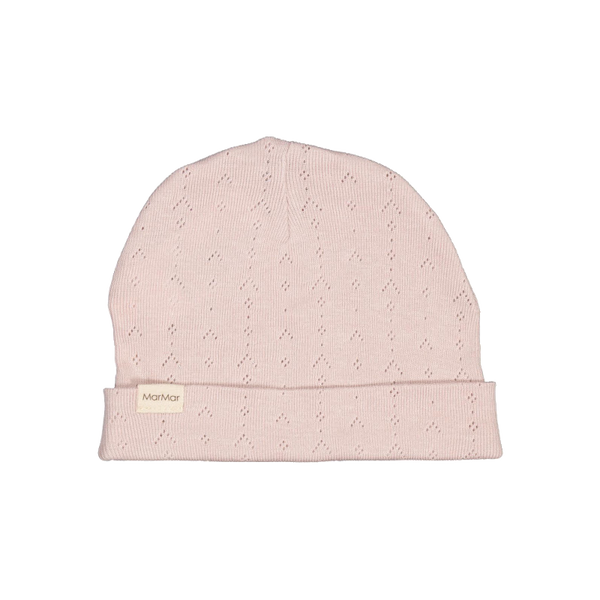 marmar copenhagen aiko pointelle baby hat faded rose