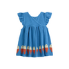 bobo choses morning egg ruffle baby dress blue