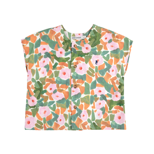 bobo choses floral all over woven shirt multicolor