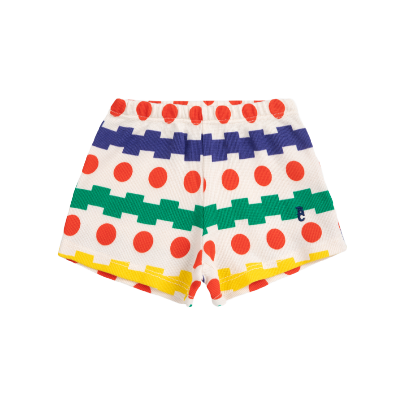 bobo choses geometric all over waffle baby shorts offwhite