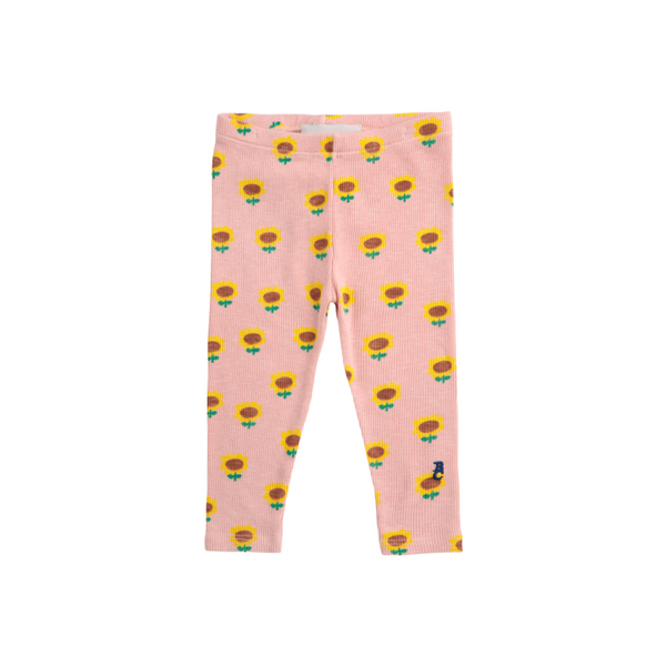 bobo choses sunflower all over baby leggings light pink