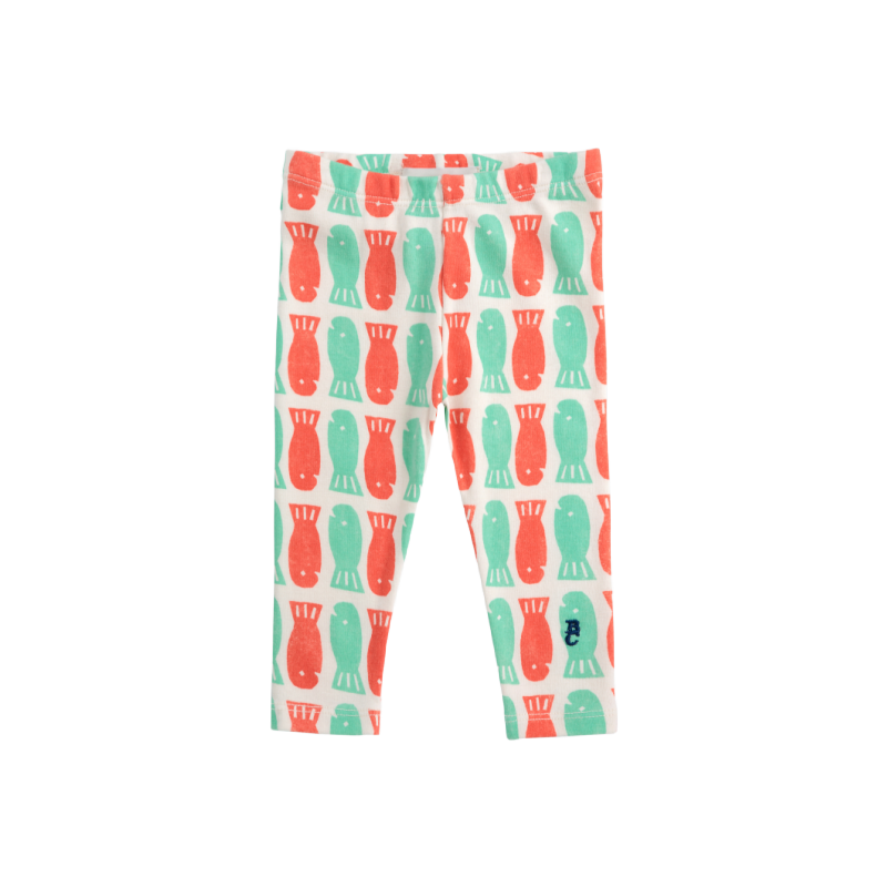 bobo choses lucky fish all over baby leggings offwhite