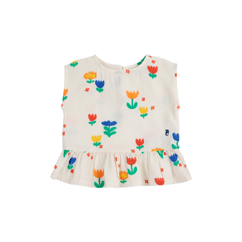 bobo choses garden party all over woven baby blouse multicolor