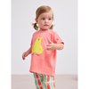 bobo choses hug me bear baby t-shirt coral pink