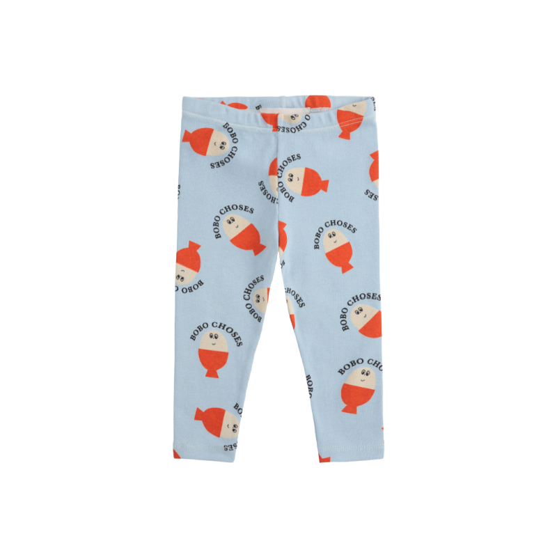 bobo choses morning egg all over baby leggings light blue