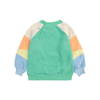 bobo choses green color block terry cloth baby sweatshirt light green