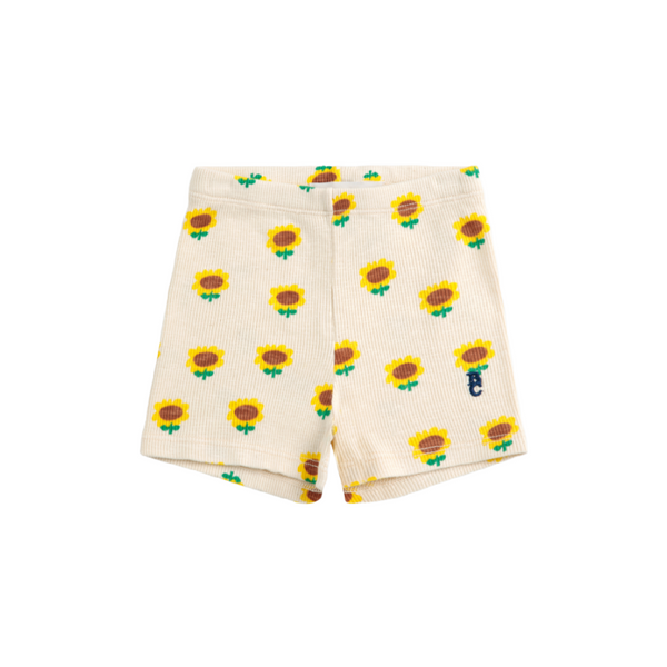 bobo choses sunflower all over short baby leggings beige