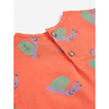 bobo choses funny snail all over woven baby shirt red