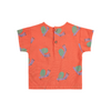 bobo choses funny snail all over woven baby shirt red