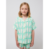 bobo choses lucky fish all over woven shirt light green